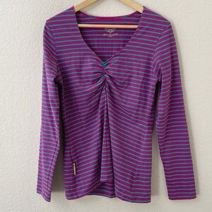 UGG Knit Top Womens Size Medium Ruched Front Long Sleeve